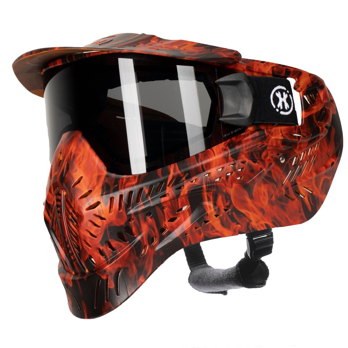 HK Army HSTL Thermal Paintball Airsoft Goggles Mask - Red Flame w/ Smoke Lens