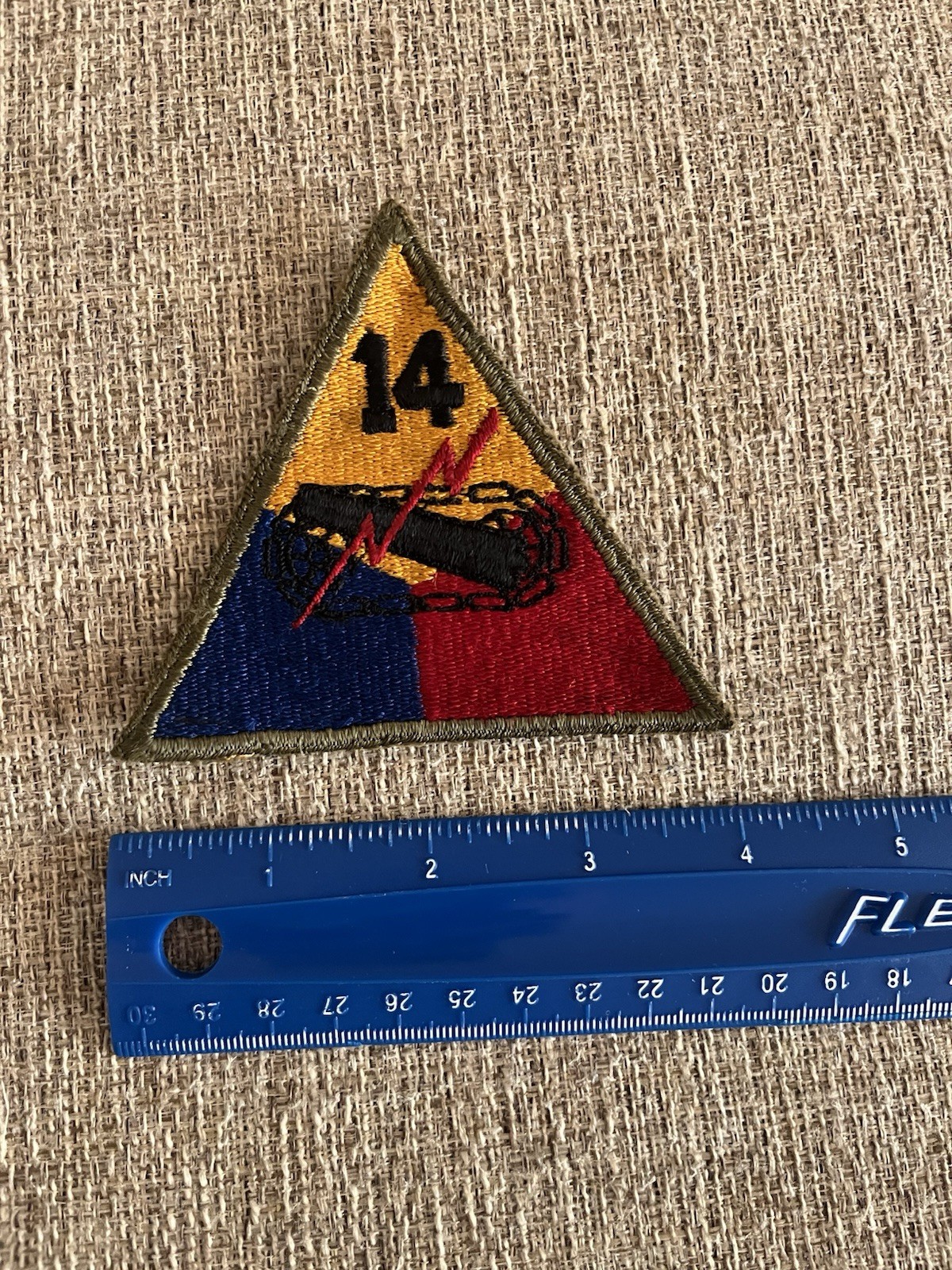 WWII US Army 14th Armored Division Shoulder Insignia Patch INv16703