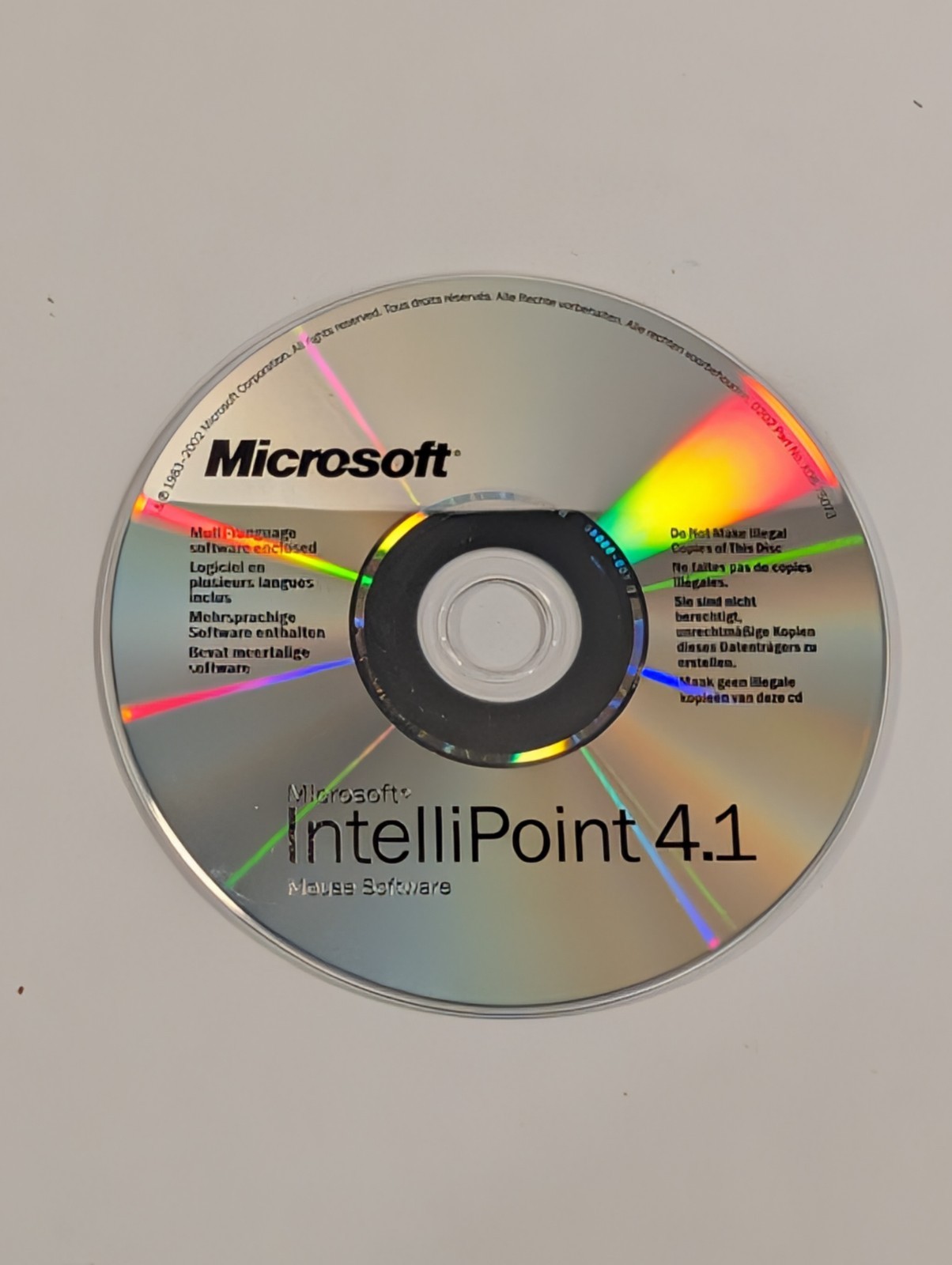 Microsoft IntelliPoint 4.1 Mouse Software CD-ROM (2002) | Disc Only