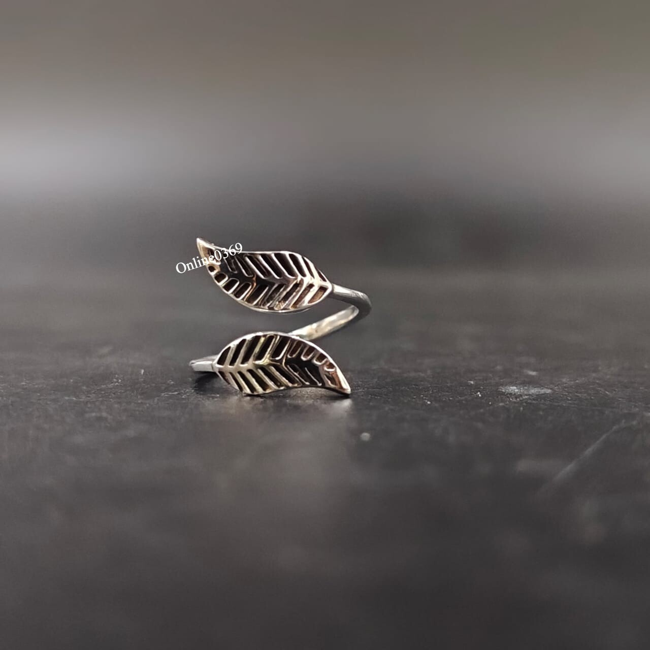 Thanksgiving Gift For Wife Solid Metal Adjustable Leaf Enamel Toe Ring 925 SS