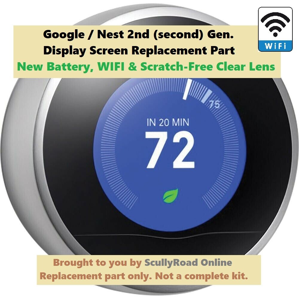 REPLACEMENT PART: Nest 2nd Gen Thermostat Stainless Steel (NO WIFI) Model 02A