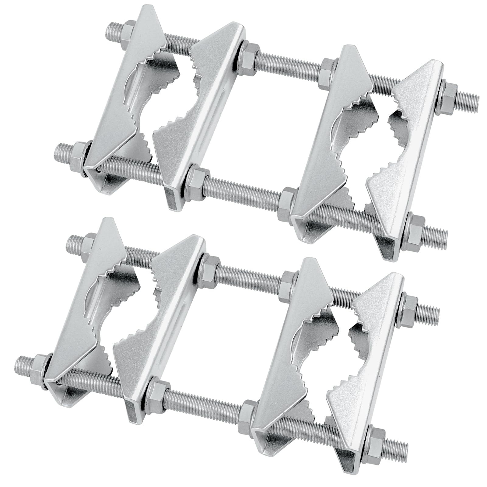 Double Antenna Mast Clamp 2 PCS Heavy Duty Galvanized Iron Pole Mount