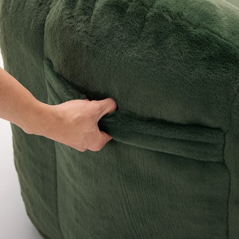 Green Lotus Compression Sofa Bean Bag Pull Ring Portable Living Room Bedroom