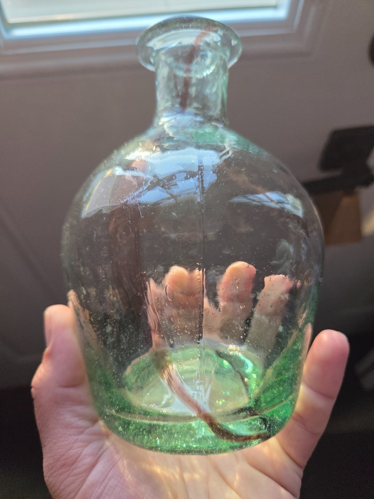 Las Trancas Reposado Hand-Blown Molded Glass Tequila Bottle
