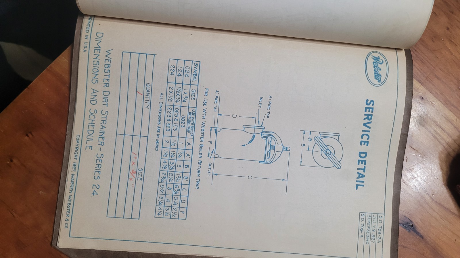 Antique Plumbing Steamfitter Heating Warren Webster
