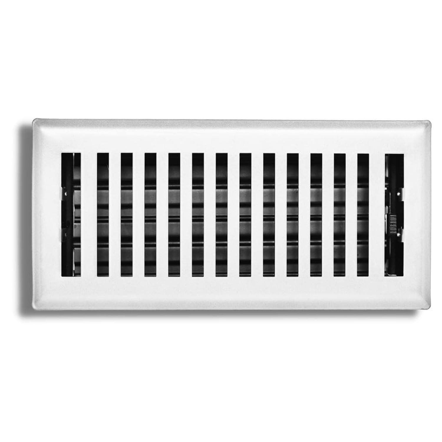 4" x 12" Contemporary Design Steel Floor Register in Glacier White Finish for...
