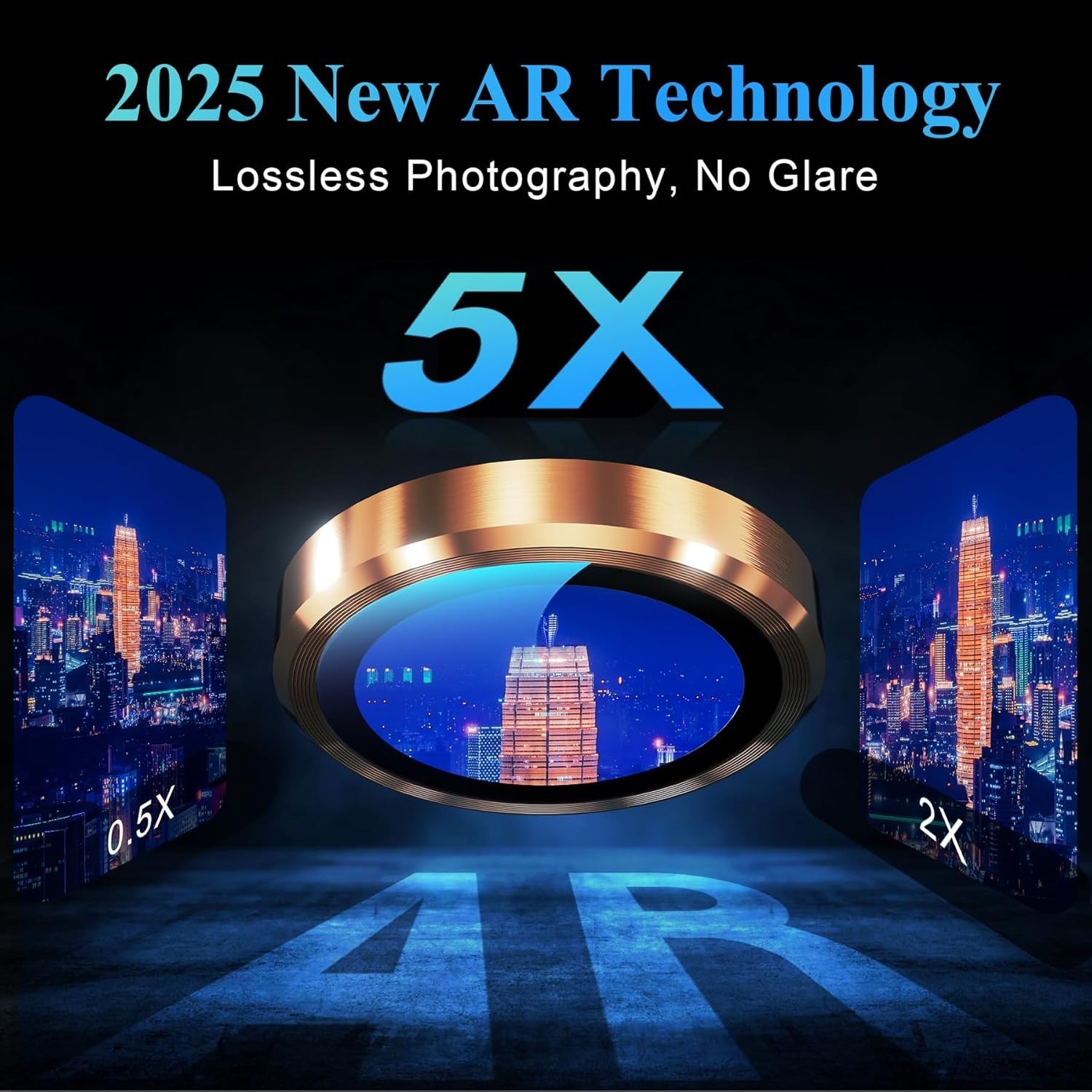 For iPhone 17 Pro Max/17 Pro Metal Ring Tempered Glass Camera Lens Protector