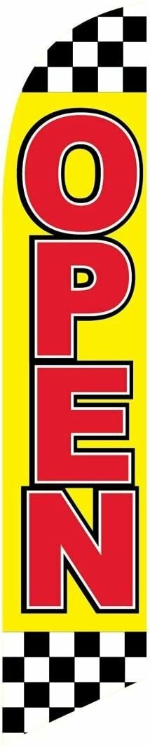 Open (checkered) Feather Banner Swooper Flag - Replacement FLAG ONLY
