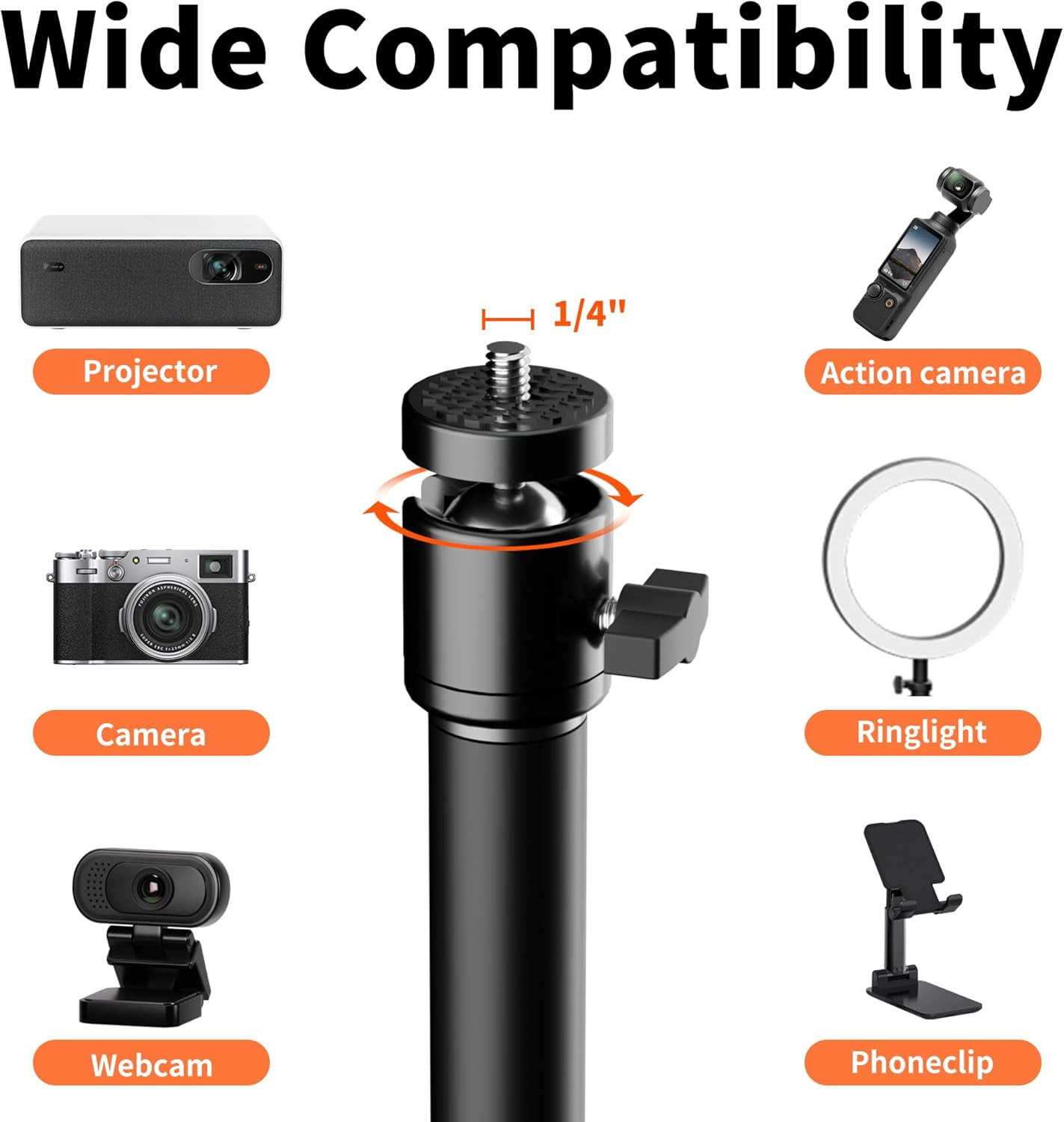 Projector Screen Wall Mount & 2-In-1 Projector Stand Bundle
