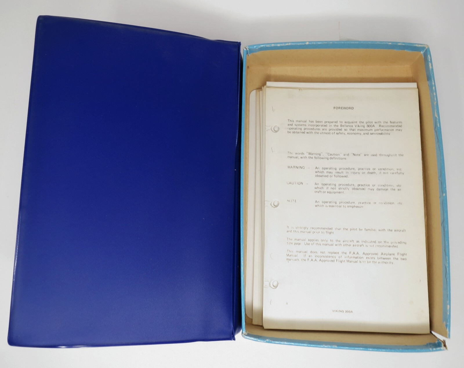 Vintage 1970's Bellanca Aircraft Corp. Viking 300A Series Airplane Owners Manual
