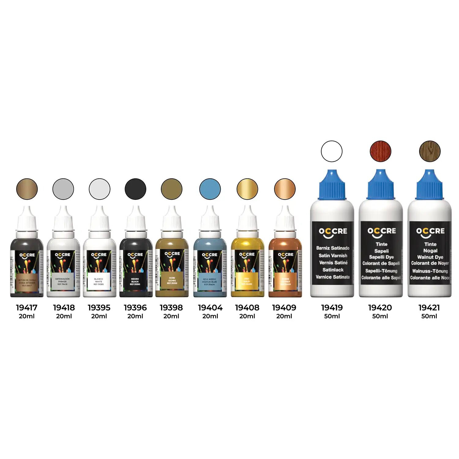 Occre Ref. 90514 - Beagle Acrylic Paint Set (12005) - 8 X 20 Ml + 3 X 50 Ml