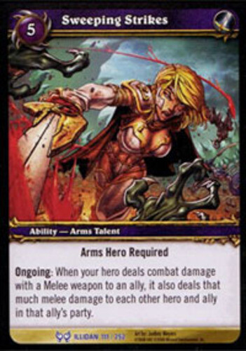 1x  Sweeping Strikes - Rare Near Mint The Hunt for Illidan