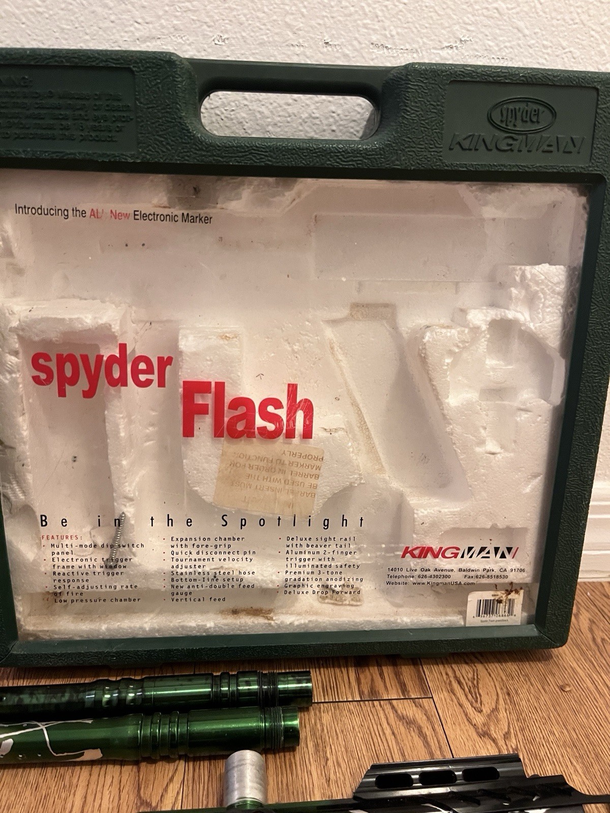 Spyder Flash Electronic Semi-Auto Paintball Marker Green & Black