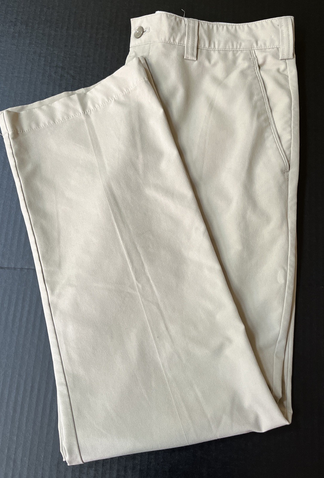 Mens Cutter & Buck Khaki  Golf Pants Flat Front size 32W