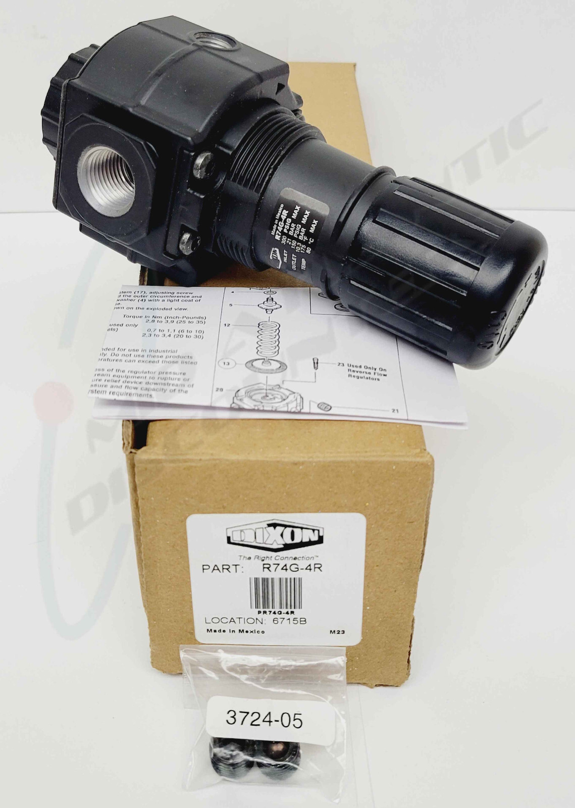 Dixon R74G-4R Series 1 Standard Regulator 220 SCFM 1/2" Port