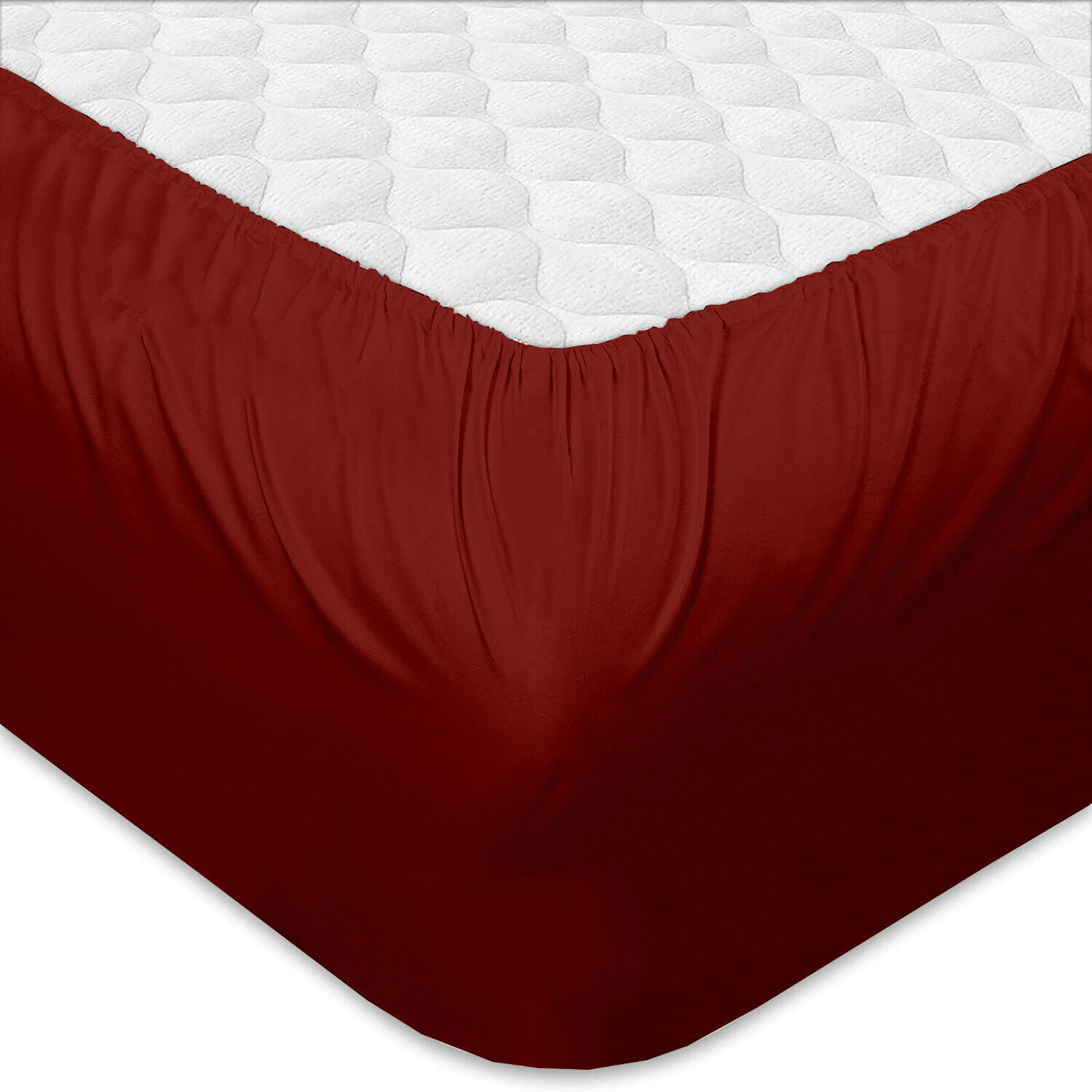 Extra Deep Pocket 1000 TC/1200 TC Egyptian Cotton Burgundy Solid Select Item