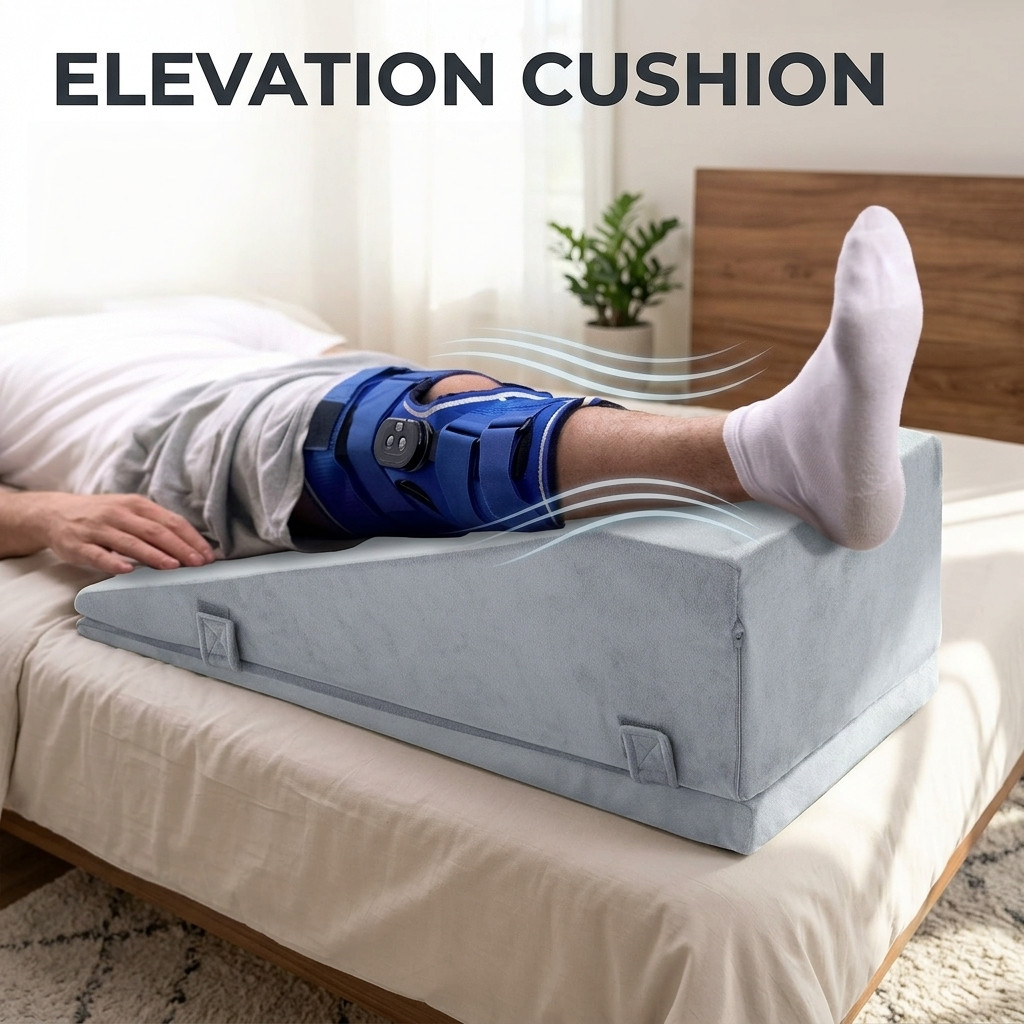 Adjustable Height Leg Elevation Pillow–Ergonomic Support Cushion,  Leg Pillow