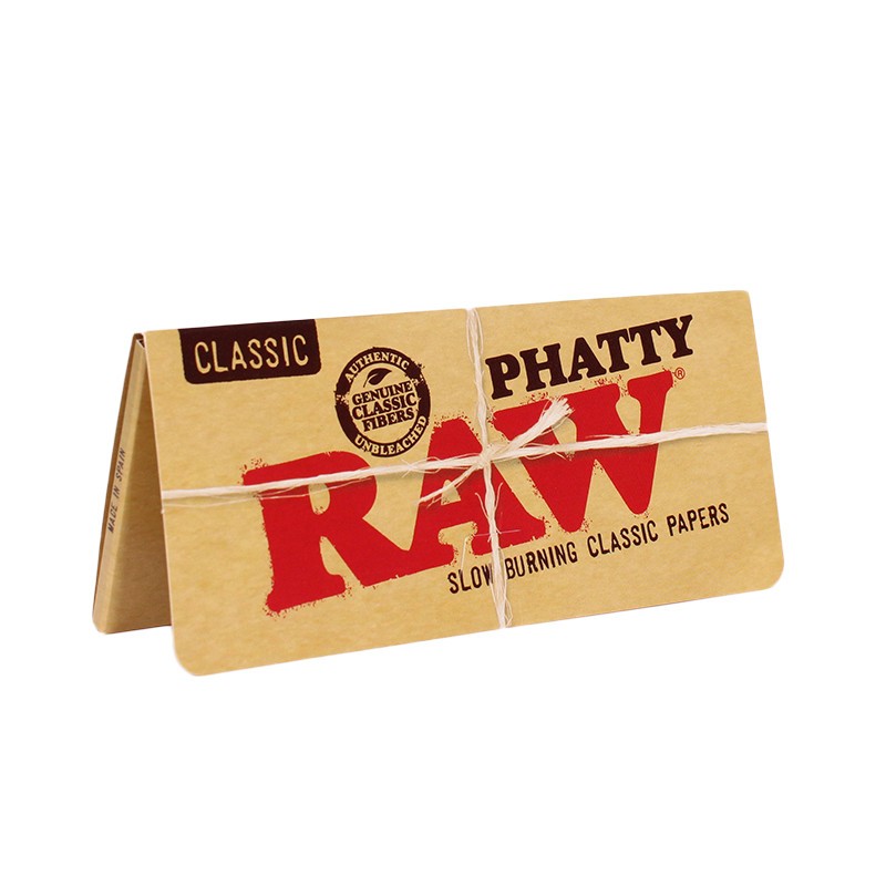 5x RAW Classic Phatty Papers Natural Rolling Paper Smoking Accessories New Pack