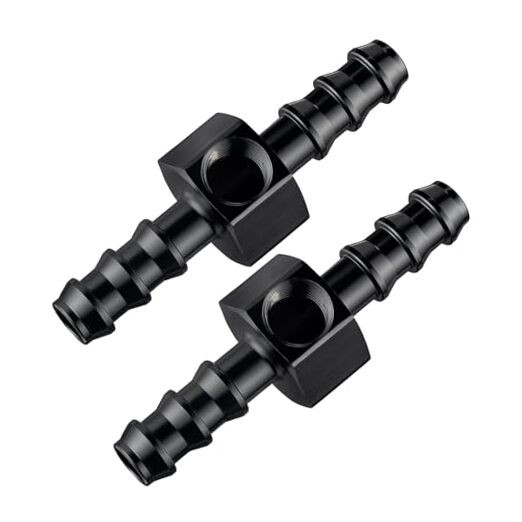 5/16 Barb Fuel Pressure Gauge Fitting Adapter with 5/16 Barb with 1/8 NPT Port
