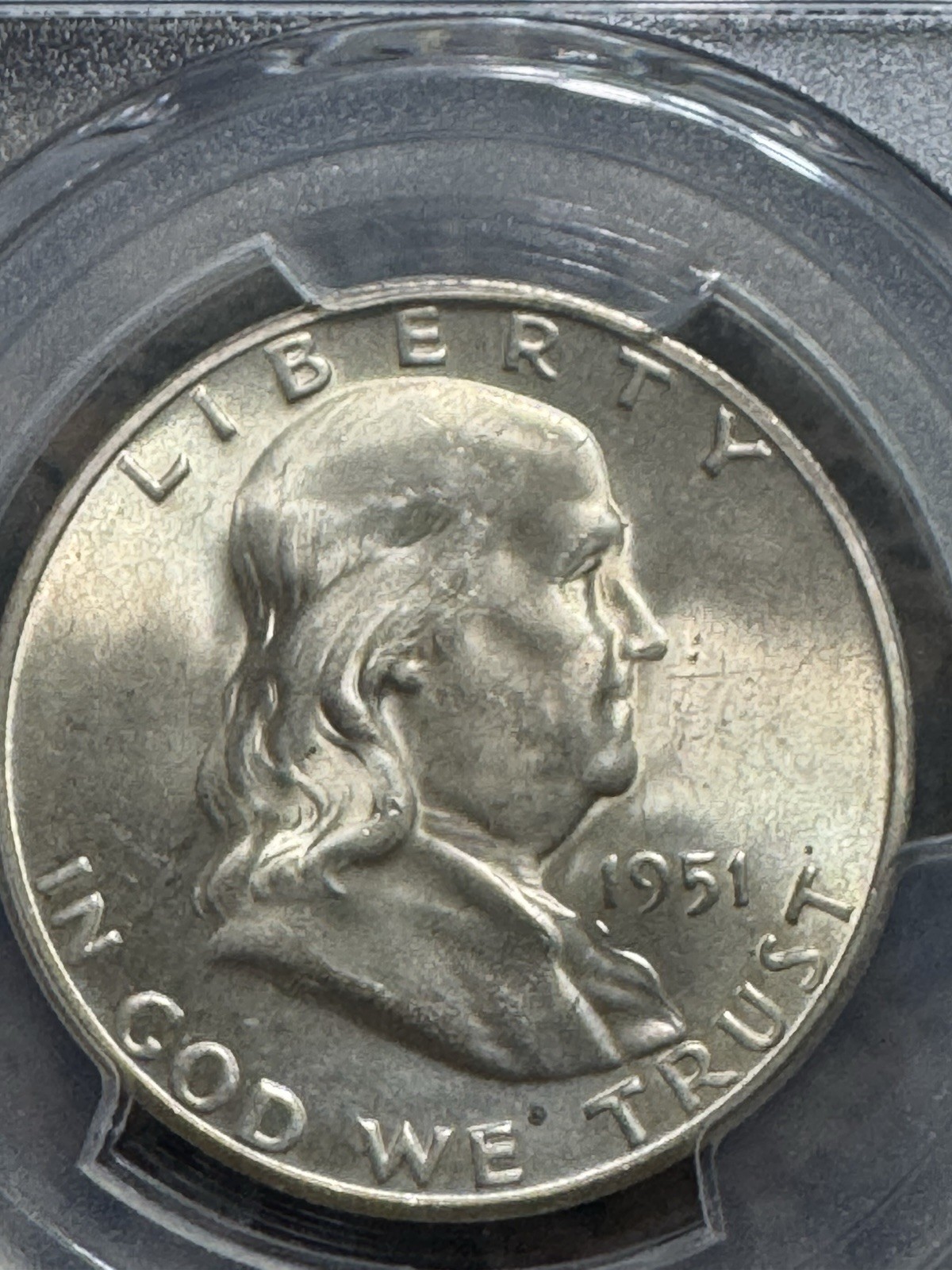 1951-s Franklin Half Dollar, PCGS MS64FBL, Full Bell Lines, Free shipping