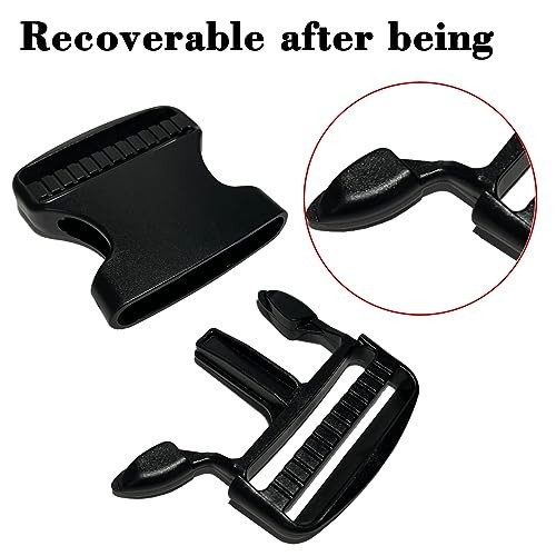 Flat Dual Adjustable Plastic Quick Side Release Plastic Buckles and Tri-glide,