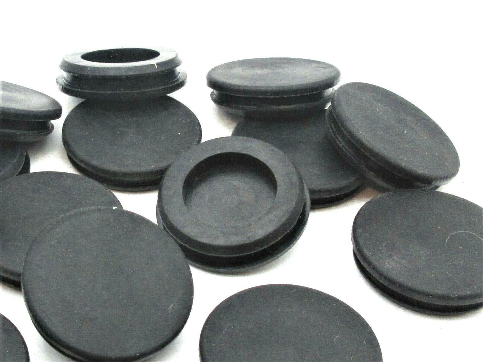 1 1/8" Hole Size Solid Rubber Grommet without Center Hole, Fits 1/8" Materials