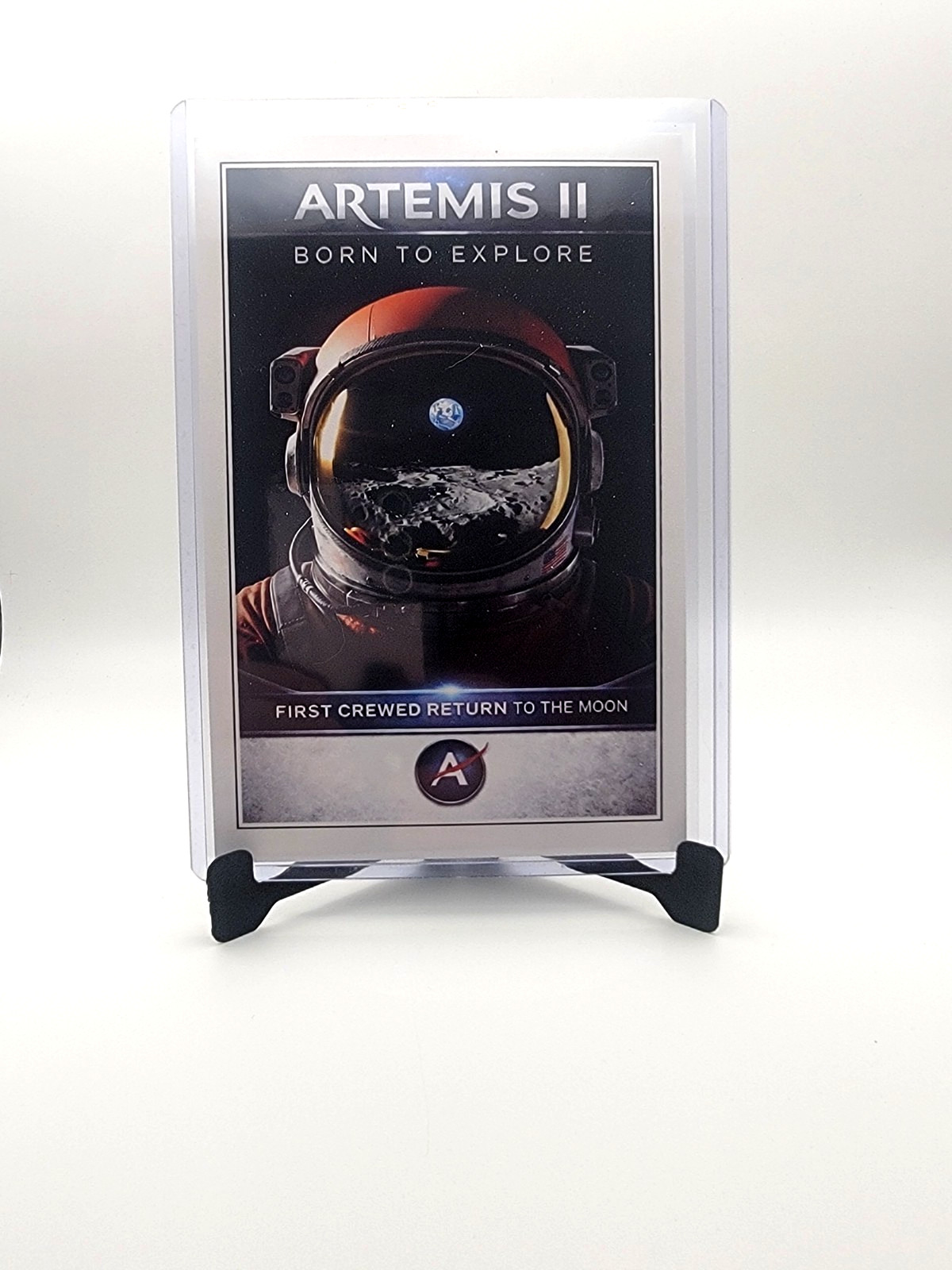 Artemis II 4x6 Space Art Print w/ Stand NASA Inspired Moon Mission Display