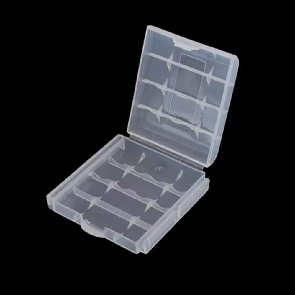 20pc Clear Hard Plastic Case Holder Storage Box For Rechargeable AA AAA Battery
