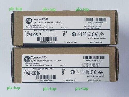 New Factory Sealed AB 1769-OB16 / B CompactLogix 16 Pt 24VDC D/O Module 1769OB16
