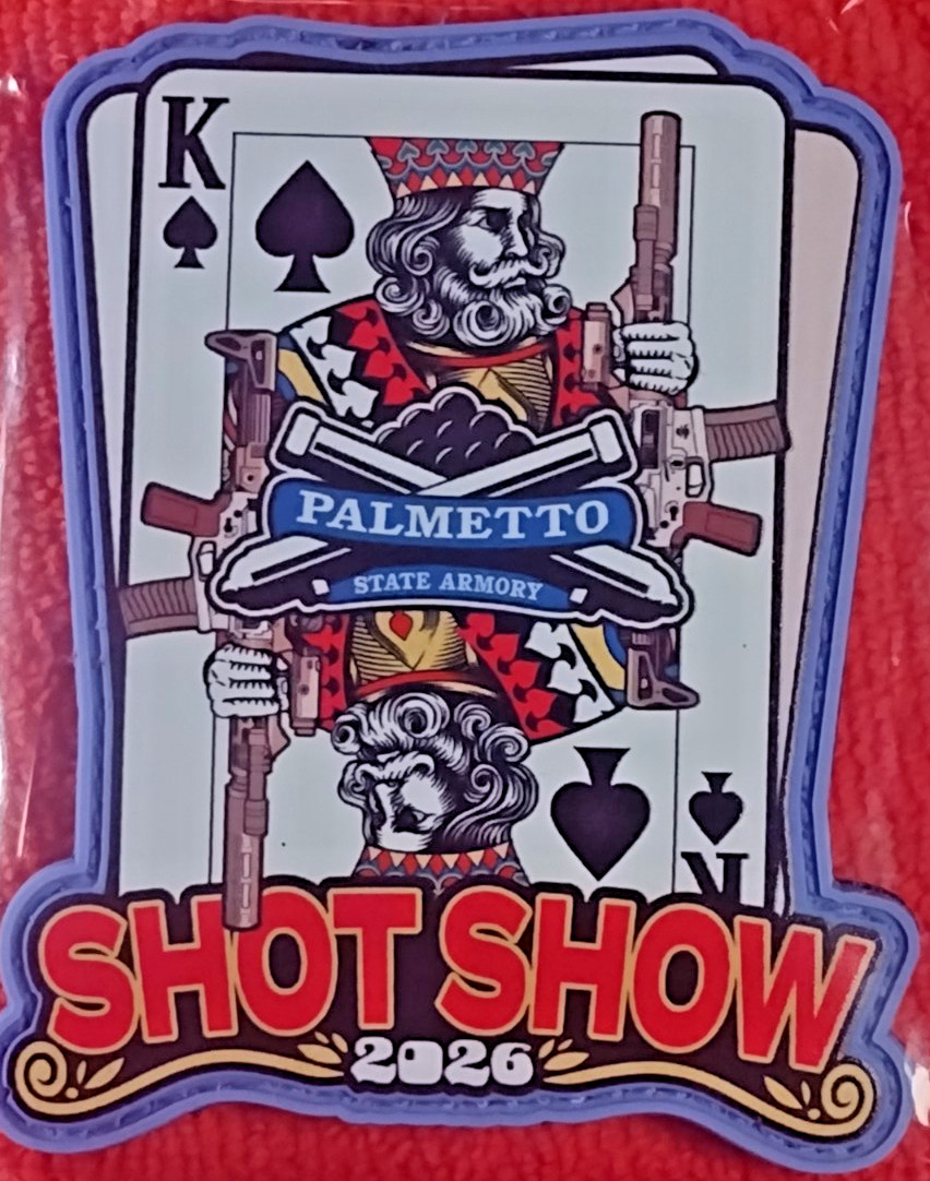 KING of SPADES PALMETTO STATE ARMORY SHOT-SHOW 2026 2A Morale Patch PVC H&L NIP