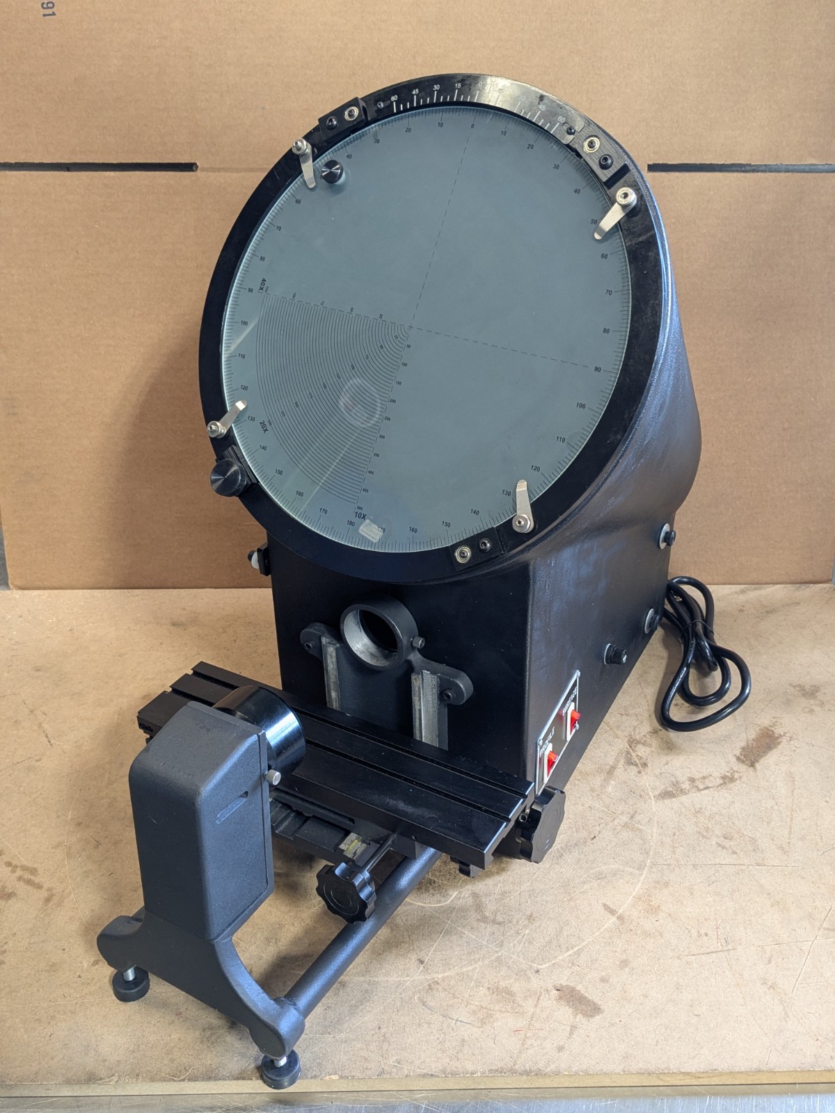 SPI Optical Comparator 12" Screen 10x 20x 40x Lenses 12-526-0 Parts / Repair