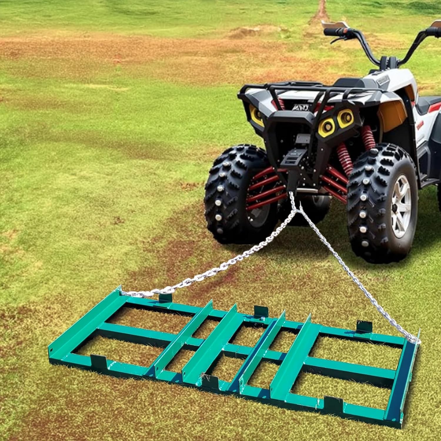 Adjustable 72 Inch Heavy Duty Square Drag Harrow for ATV UTV Tractor Grader Tool