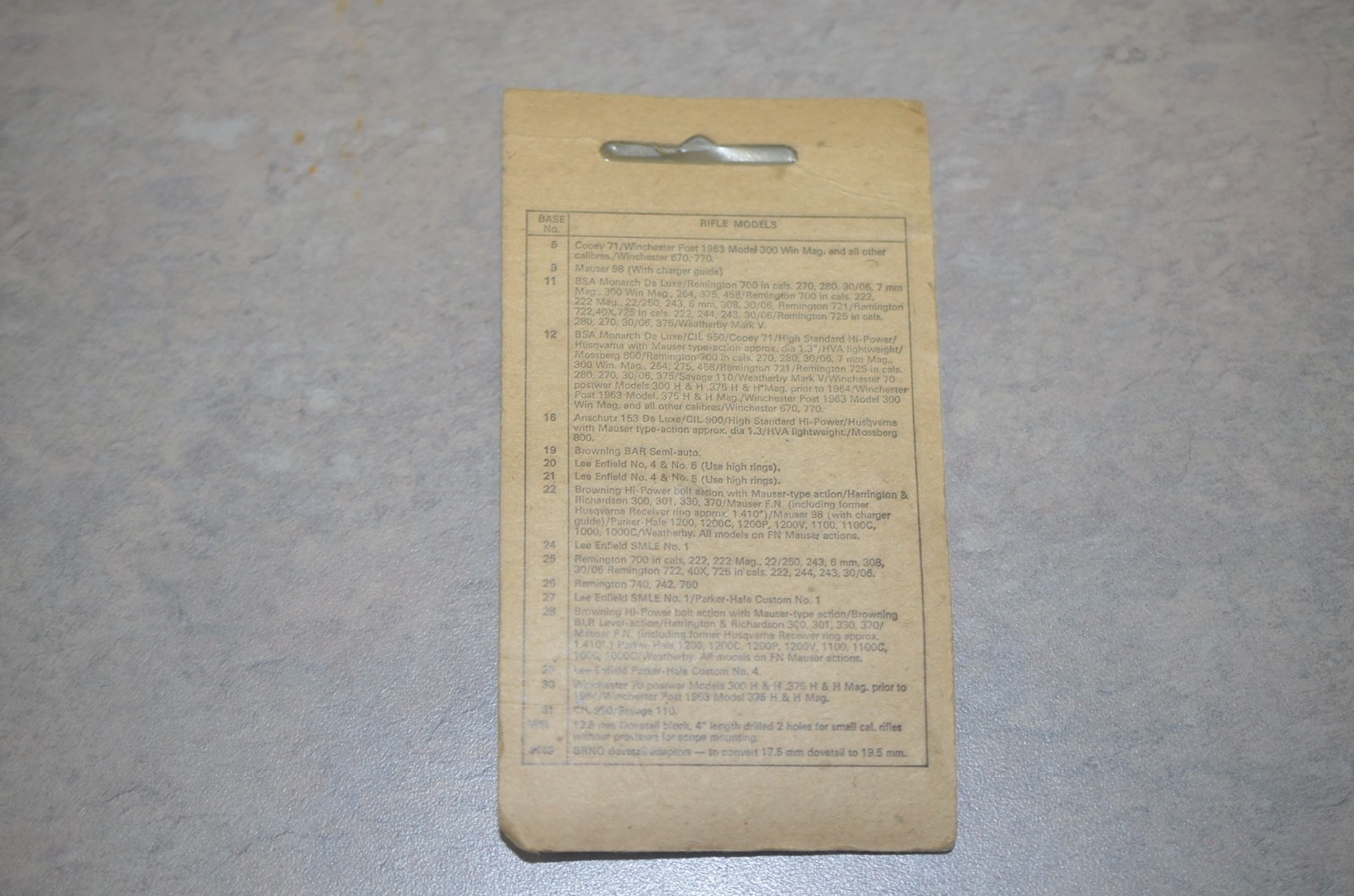 Parker Hale A22 A28 2 piece Scope Mount Base Block set