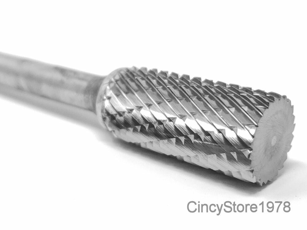 SA5L6 Long Shank Tungsten Carbide Burr Bur Cutting Tool Die Grinder Bit 1/4" USA