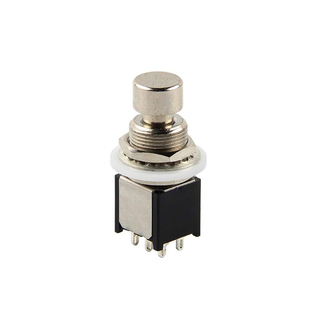 5Pcs DPDT Latching ON/ON Foot Switch Guitar Effects Pedal Stomp Box 6pin