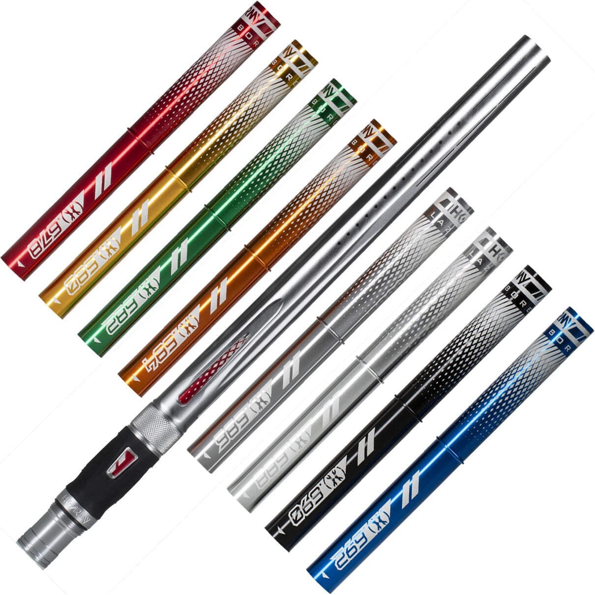 HK Army LAZR Barrel Kit - Color Inserts - Cocker Threads - Dust Pewter