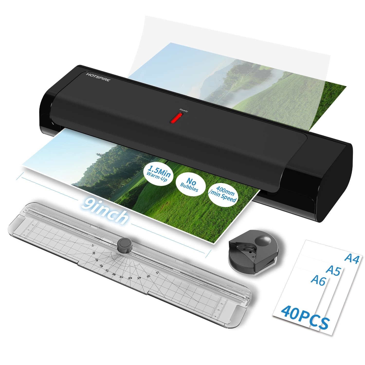 OL253 Thermal Laminator for Teachers & Home Office, Fast Preheat Desktop Lami...