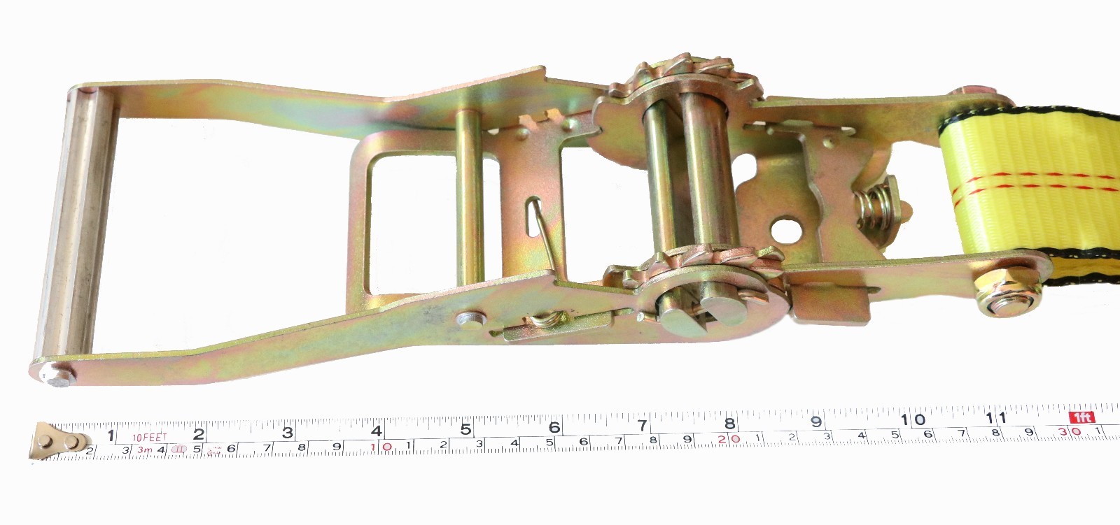(4 PACK) 2" x 8' Axle Strap Ratchet Tie Down with Snap Hook- Tow Strap Ratchet