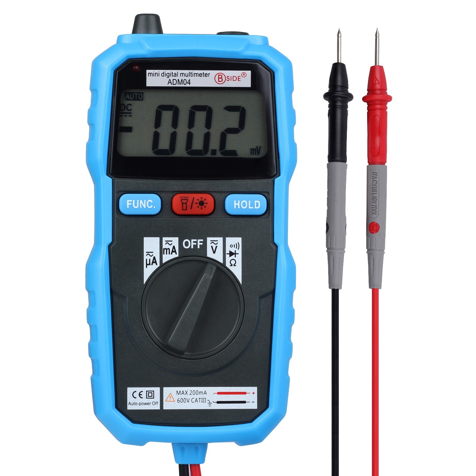 Aidetek ADM04 auto range MINI pocket digital multimeter with AC voltage detector