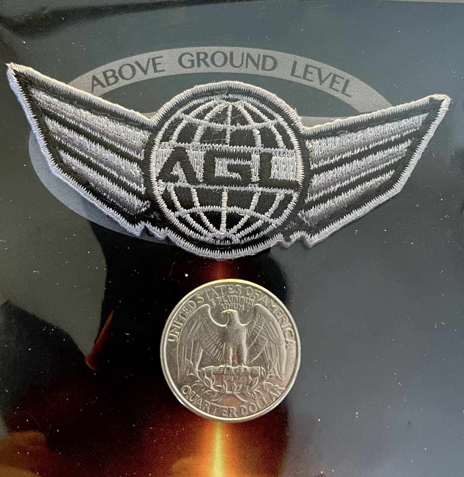 Astral Wings Enamel Pin & Embroidered Patch Set, Above Ground Level Morale Patch