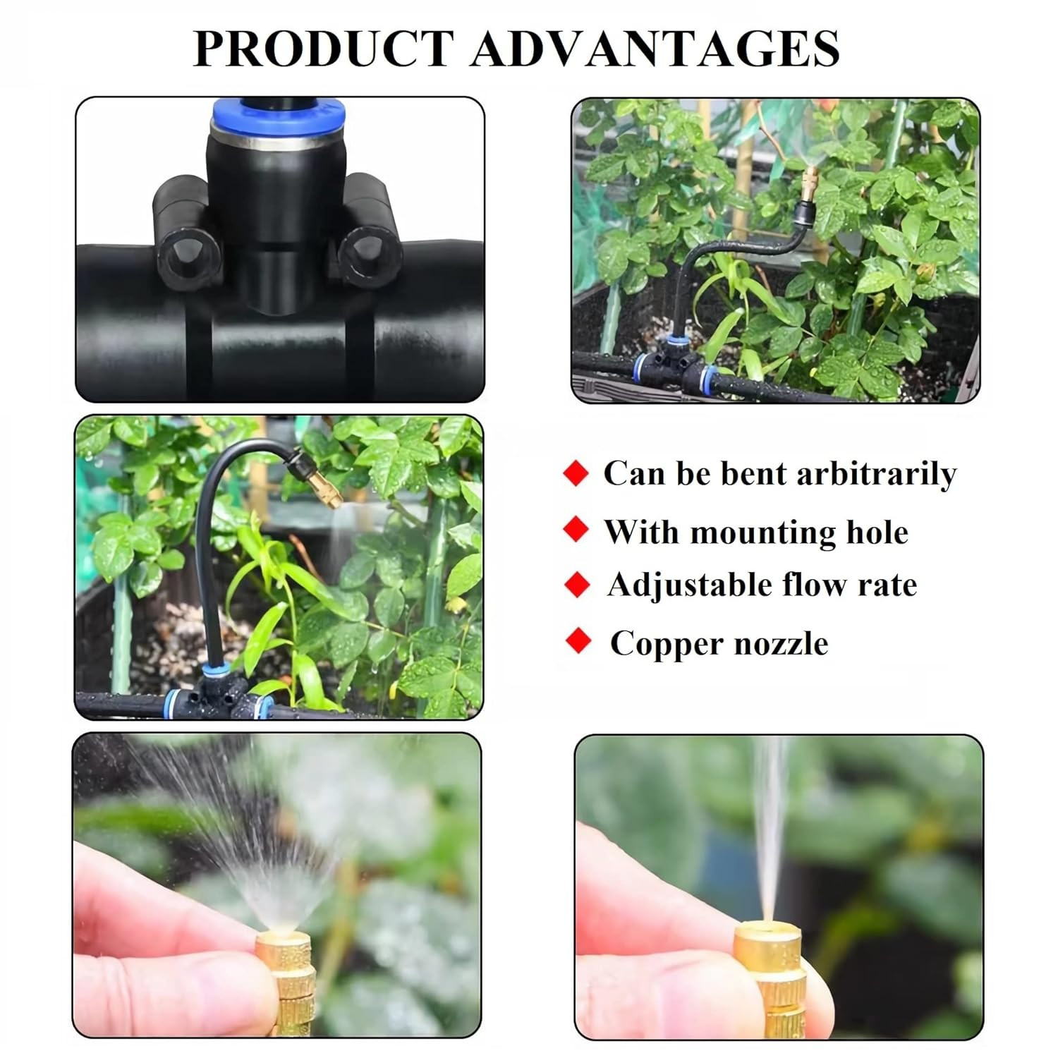 100FT Drip Irrigation Kit, Automatic Garden Watering System with Tool-Free Quick