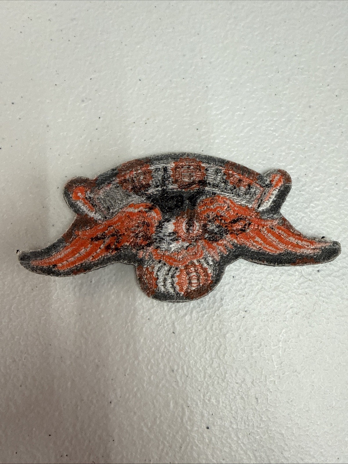 Authentic Vintage Harley-Davidson small Orange Eagle Banner Emblem Patch