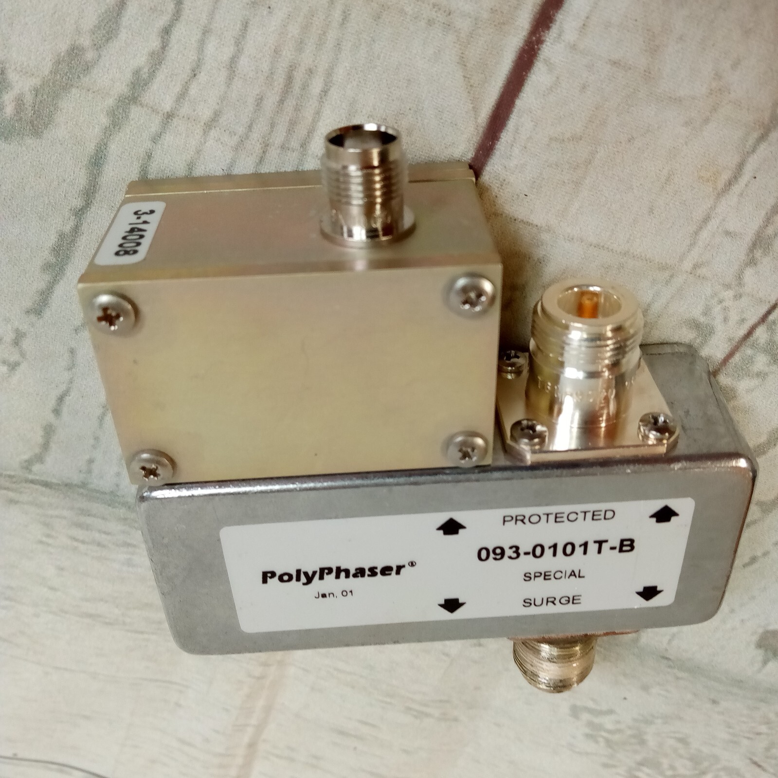 Polyphaser 093-0101T-B - Coaxial RF Surge Suppressor