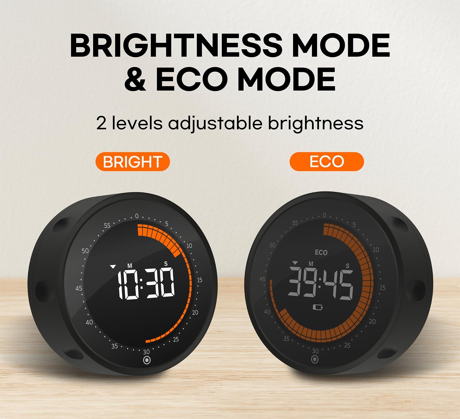 Visual Digital Timer - 60 Min Countdown & Count Up, Large LED Screen with Red...