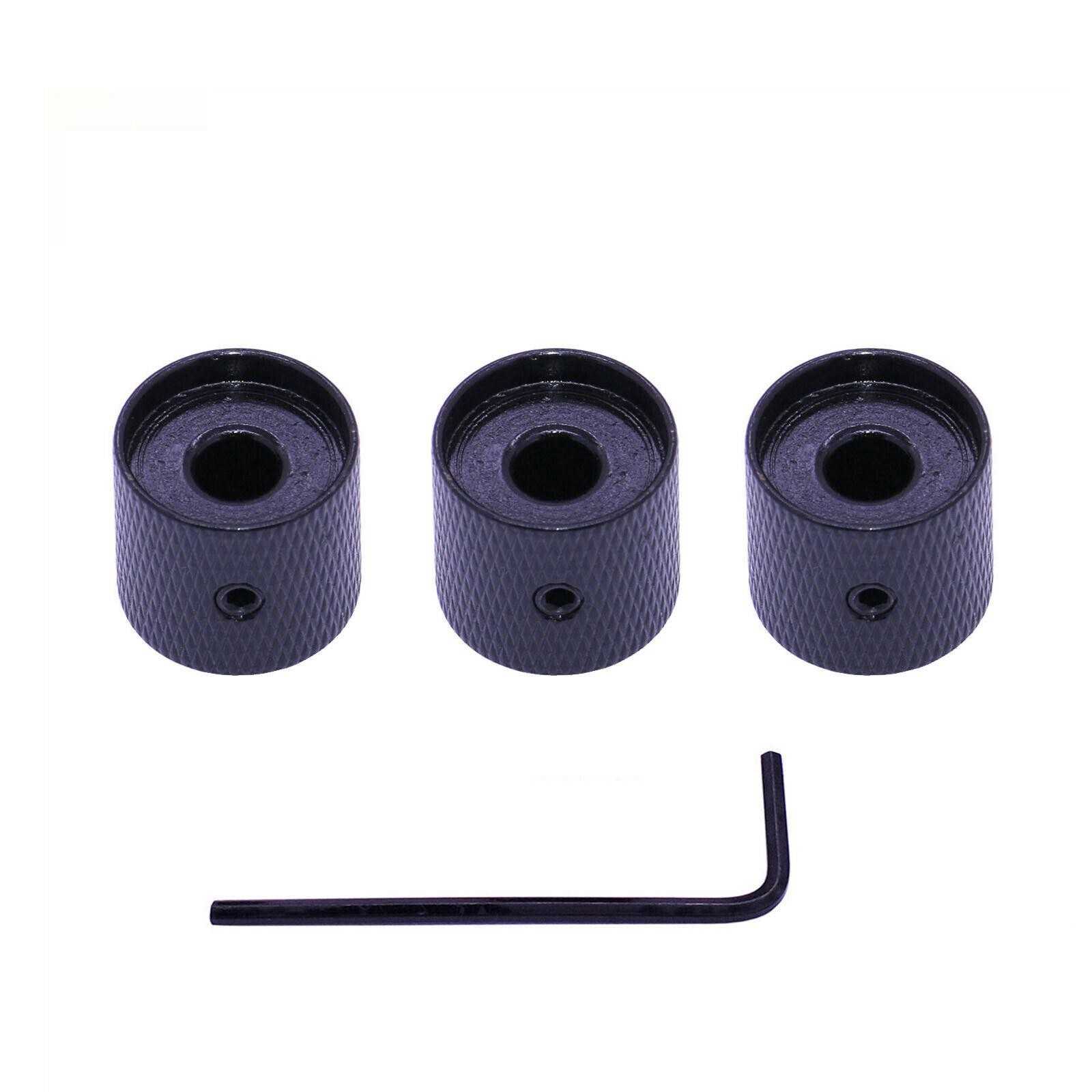 3Pack Knurled Volume Tone Control Knob Switch Replacement Cap Electric Guitar