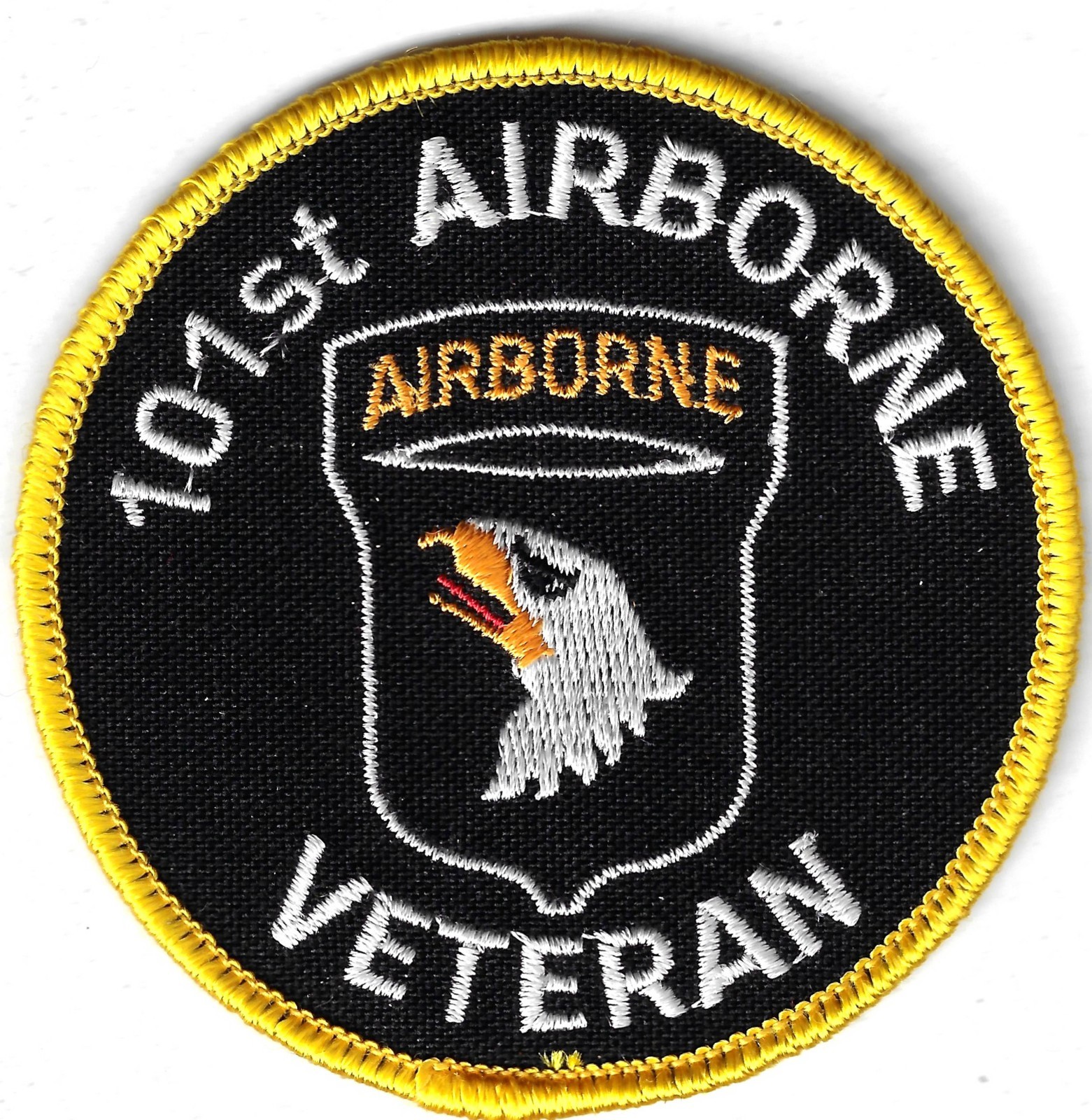 101st AIRBORNE DIV Veteran US ARMY Military Patch 3" Dia.