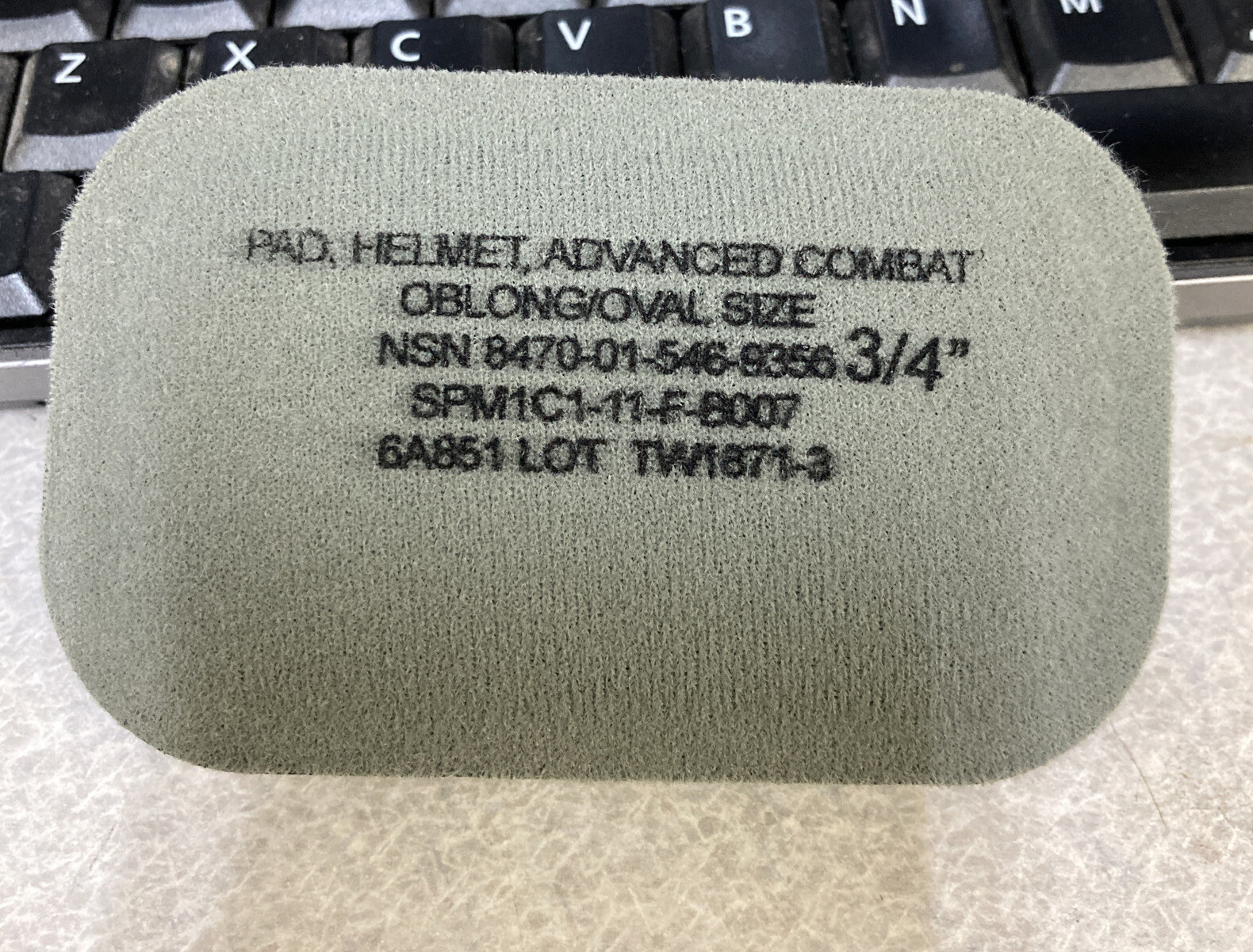 NEW Army ACH MICH Helmet Pad 1 Piece 3/4 GREY Made In USA