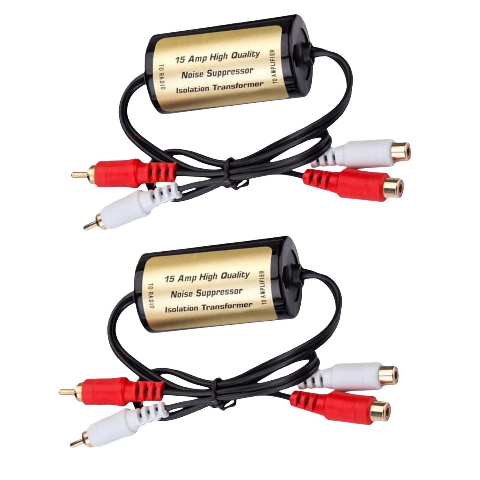 Car AMP Noise Filter RCA Ground Loop Isolator for Audio and Stereo System Setup