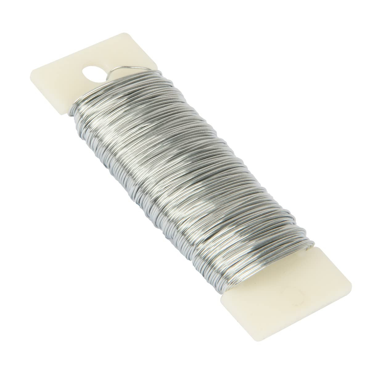 Floral Wire, 22 Gauge Craft Wire, Silver, 38 Yards | Flexible Paddle Wire for Ch