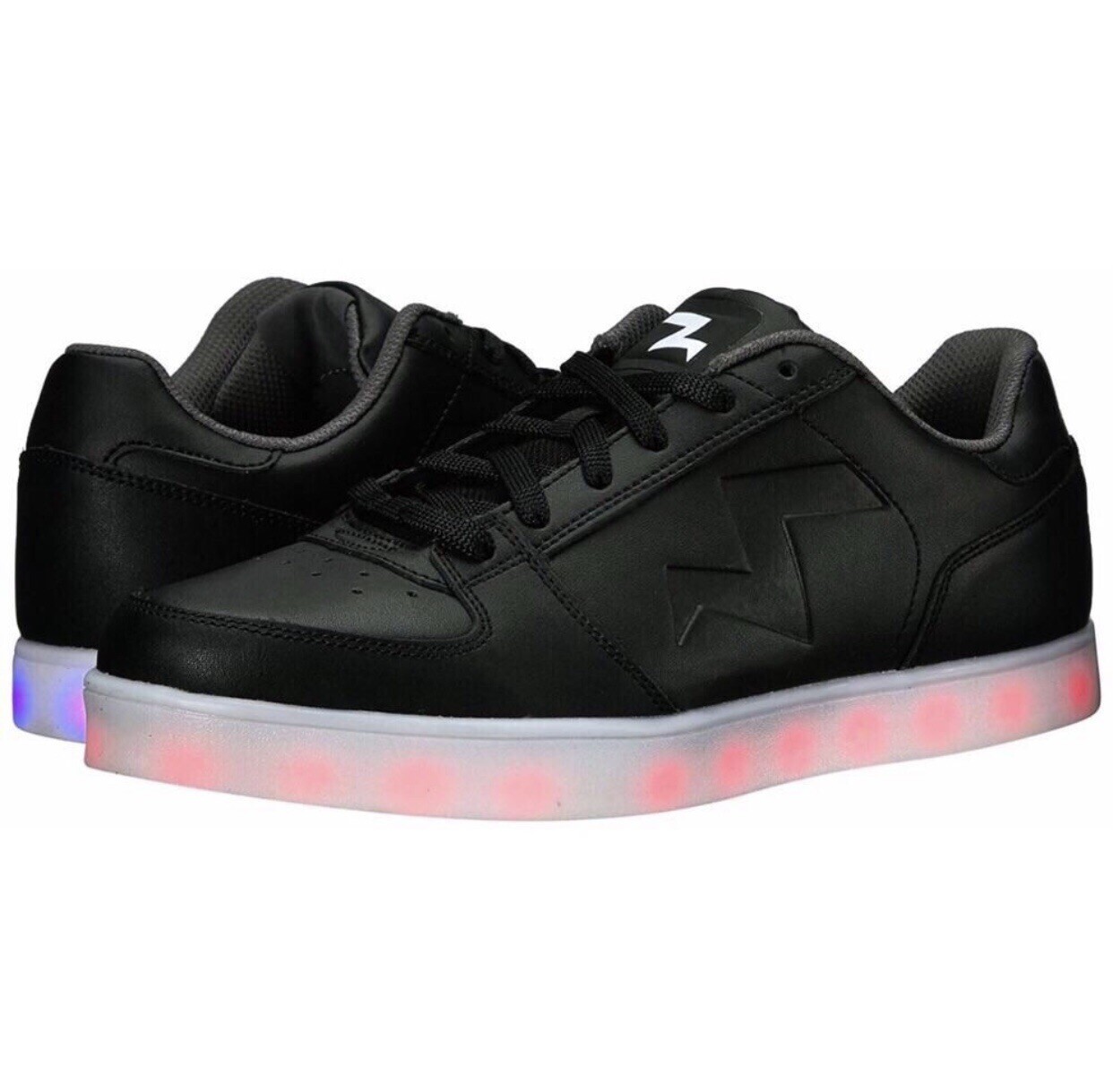 NEW Skechers Men's Multi Bright 7 Colors LED Light Up Shoes 52075EG-black US7.5